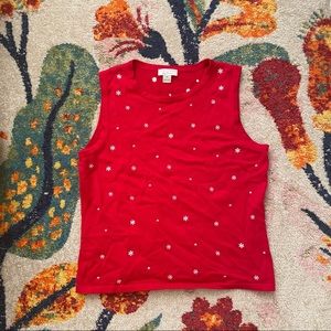 SOLD | Christopher & Banks Red Snowflake Sweater